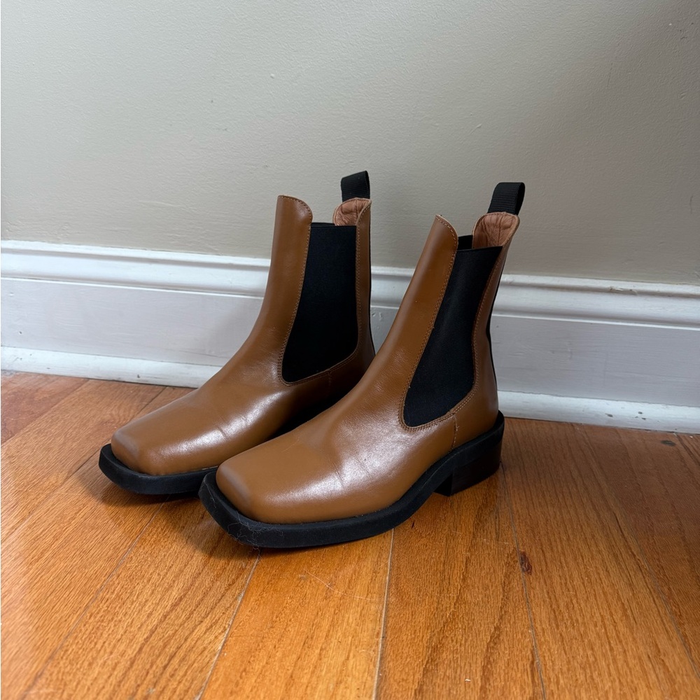 Brown Leather Ankle Boots